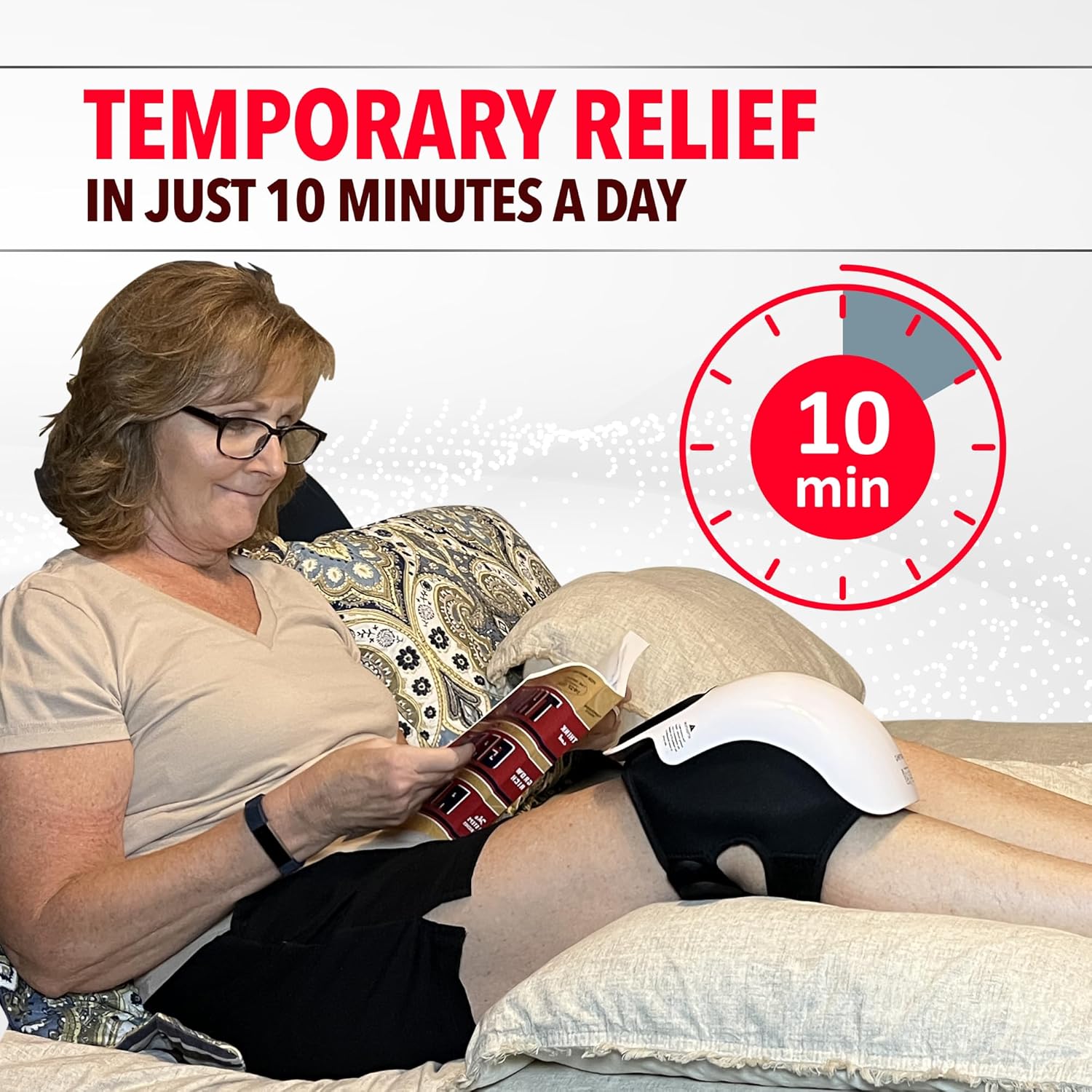 FORTHiQ Knee Massager Smart with Heat, Red Light and Vibration, 3-in-1 Cordless, 2025 Updated Edition, Gifts for Grandma & Grandpa